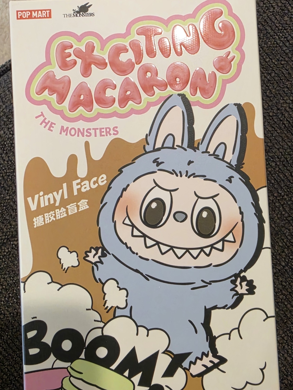 POP MART Exciting Macaron The Monsters Vinyl Face - Toffee NIB